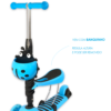 Patinete Infantil 3 Rodas Joaninha 2 Em 1 Com Luz - Azul - Image 3