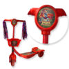 Patinete Infantil Vermelho Dinossauro com Luzes e Som - Vermelho - Image 4